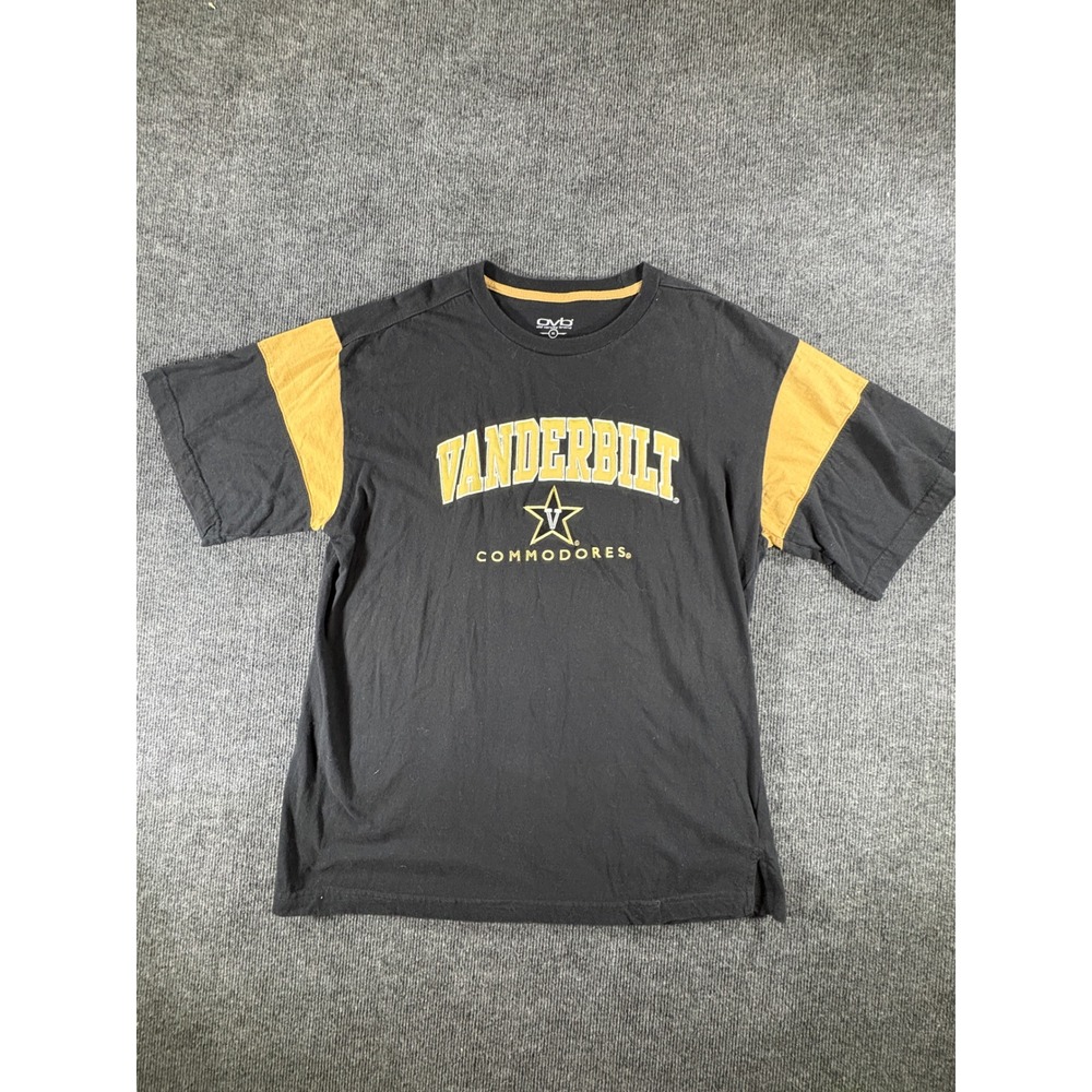 OVB Vanderbilt Commodores T-Shirt Men XL Black Gold Colorblock Old Varsity Brand